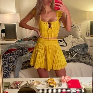 Yellow set - top and skirt - S/M